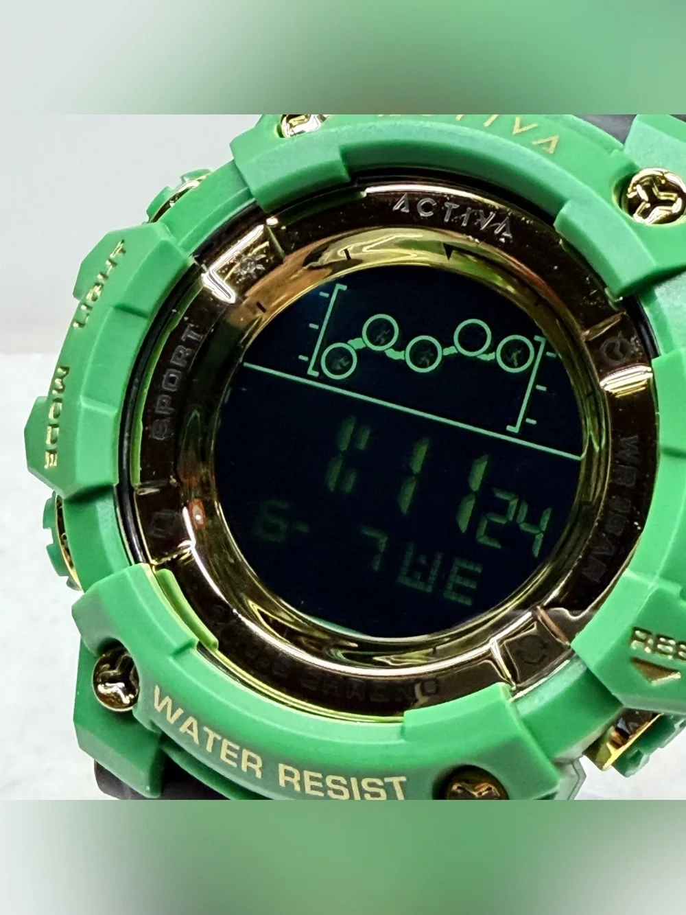 Activa X Invicta Green 50mm Digital Sports Watch - Water Resistant